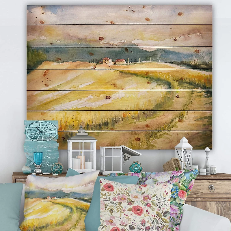 Designart - Golden Fields of Tuscany Italy