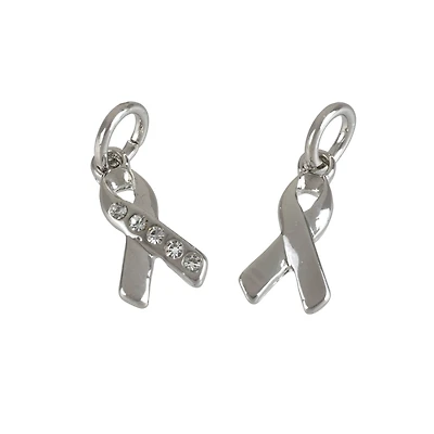 Charmalong™ Rhodium Ribbon Charms by Bead Landing™