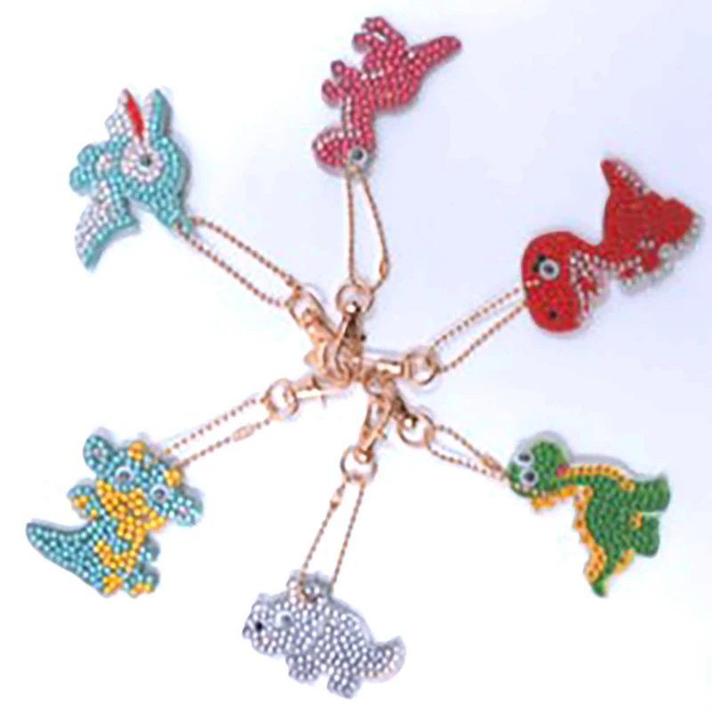 Sparkly Selections Dinosaur Diamond Painting Keychains Kit