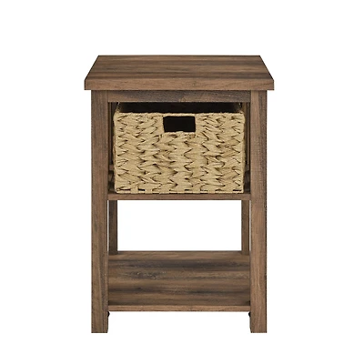 Walker Edison 18" Reclaimed Barnwood Mission Storage Side Table