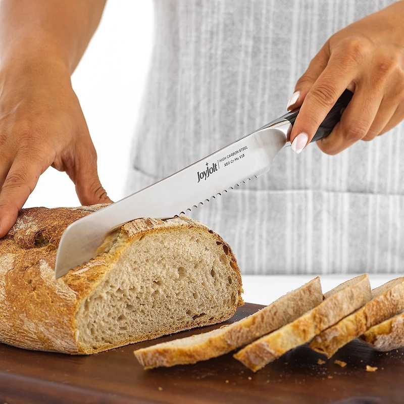 JoyJolt® 8" High Carbon Steel Bread Knife