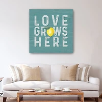 Happy Thoughts VI On Teal Canvas Giclee