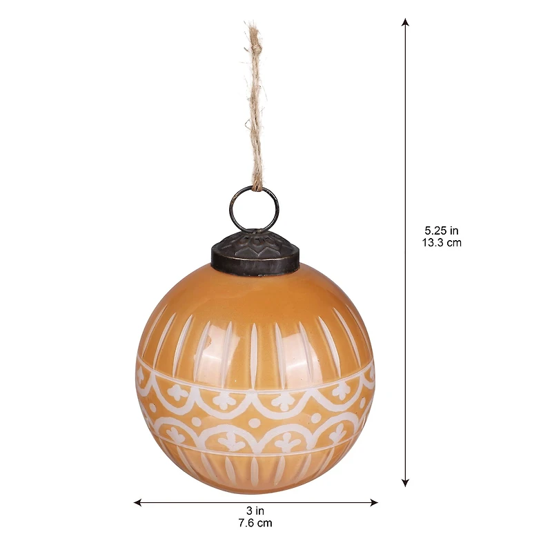 3" Light Brown Gingerbread Forest Glass Ball Ornament by Ashland®