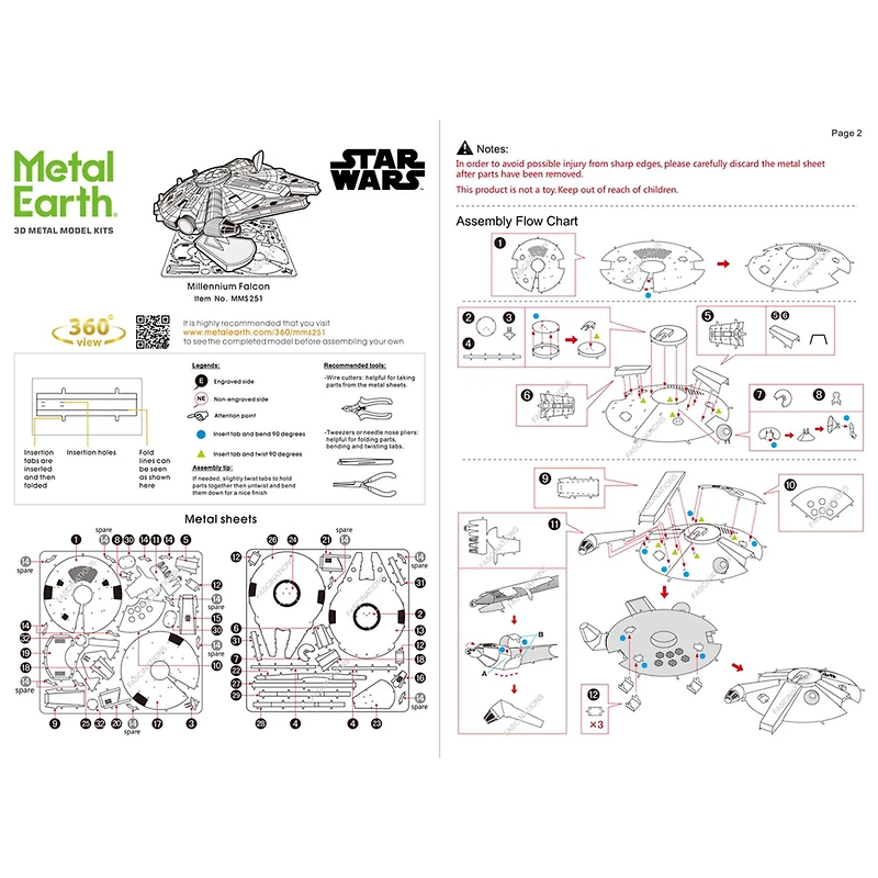 Metal Earth® Star Wars™ Millennium Falcon™ Steel Model Kit