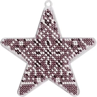 Wonderland Crafts Purple Fair Isle Star Ornament Bead Embroidery on Plastic Kit