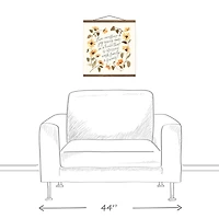 Love Overflows and Joy Never Ends Teak Hanging Canvas