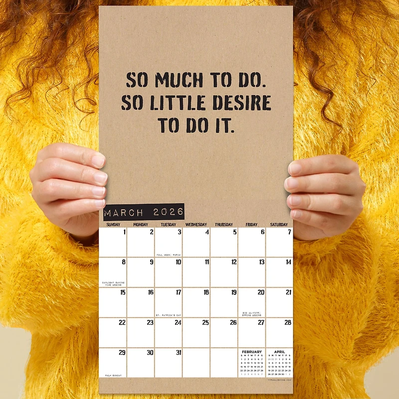 2026 Anti-Affirmations & Sarcasm Mini Calendar