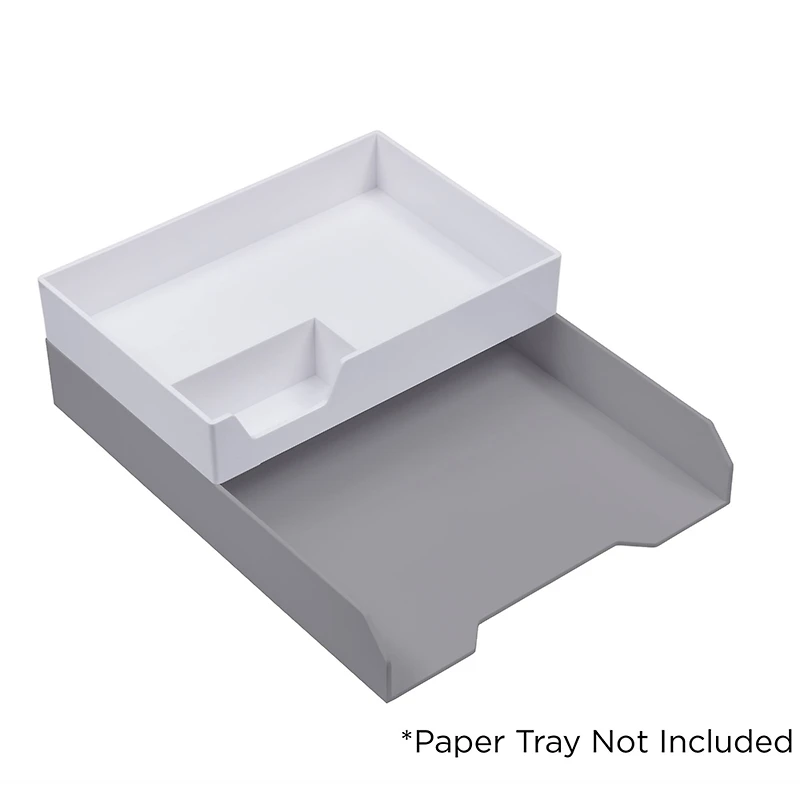 JAM Paper White Stackable Office Supply Tray