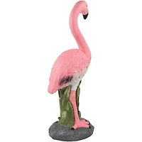 25.5" Pink Standing Flamingo Outdoor Garden Statue