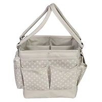 Everything Mary Tan Dot Deluxe Store & Tote Craft Organizer