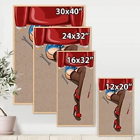 Designart - Retro Sexy Woman Repairing The Car