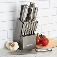 Farberware Stamped Stainless Steel & Graphite 15-Piece Cutlery Set