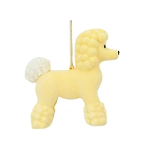 5.25" Flocked Poodle Plastic Ornament by Ashland