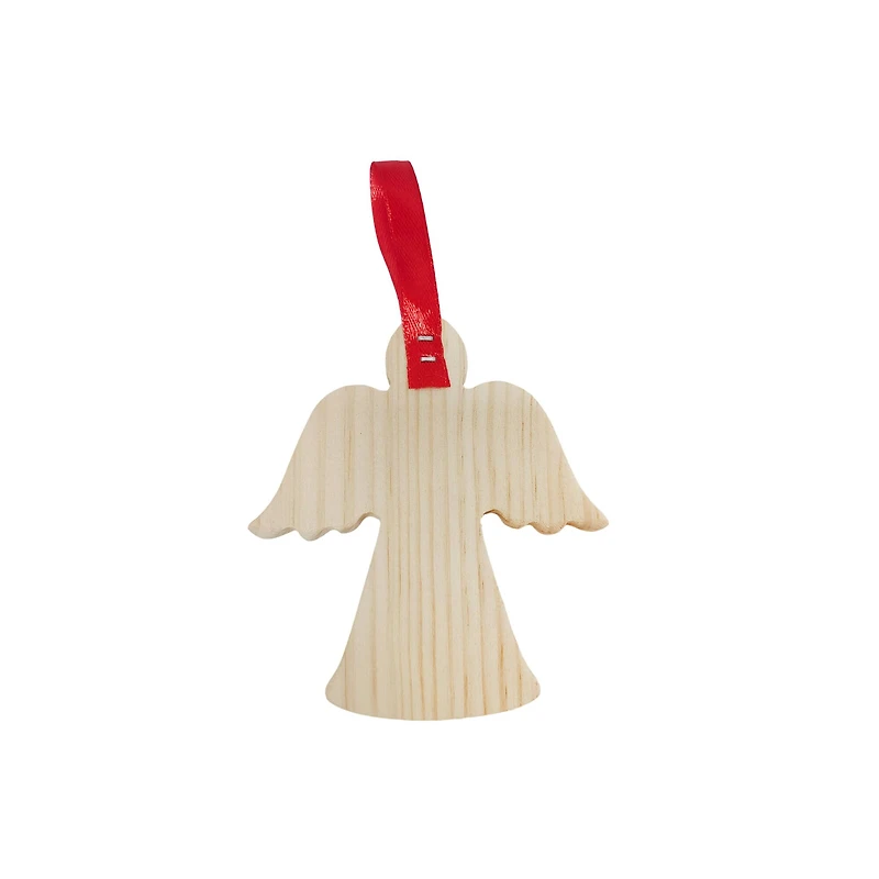4.5" DIY Pinewood Angel Ornament by Make Market®