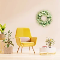 26" Artificial Echinops Chrysanthethemum & Daisy Floral Spring Wreath