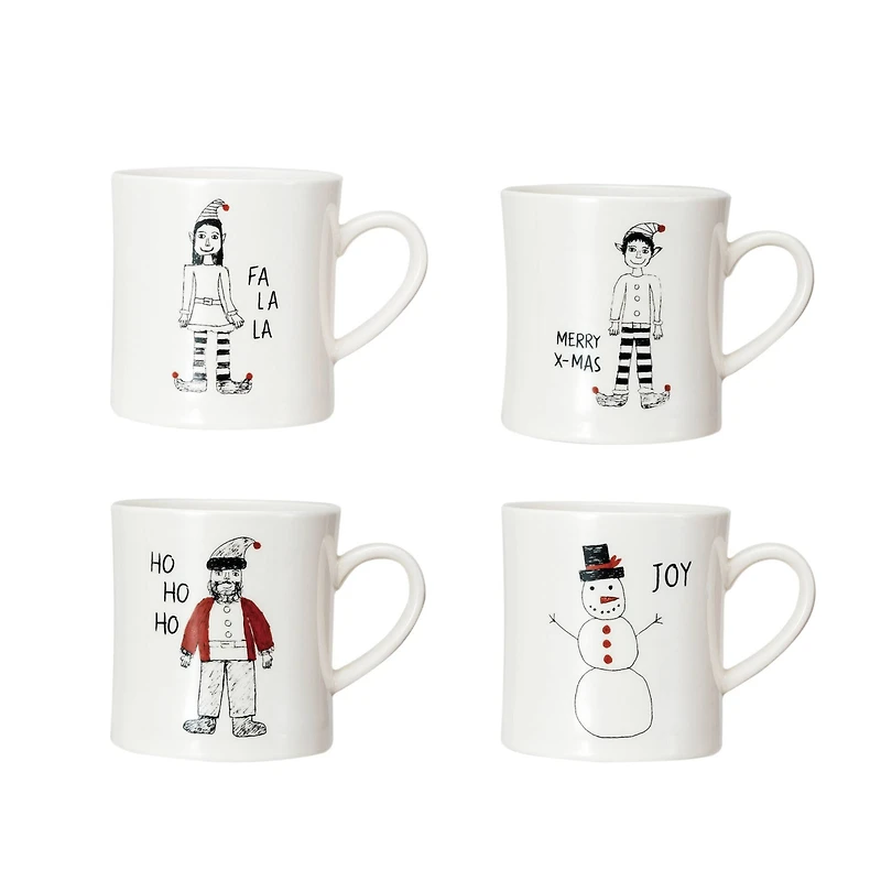 Hello Honey® 14oz. Holiday Image & Saying Stoneware Mug Set