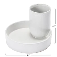 Hello Honey® 6.7" White Terra Cotta Tray