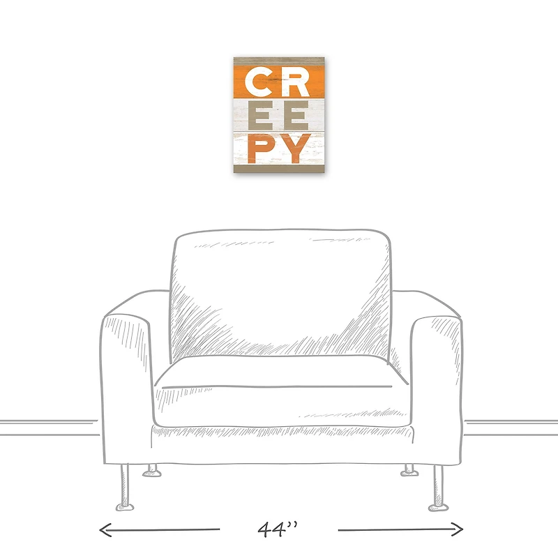 Creepy Wood Slats Canvas Wall Art