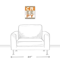 Creepy Wood Slats Canvas Wall Art