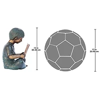 Design Toscano 12" Story Book Boy Bronze Garden Statue