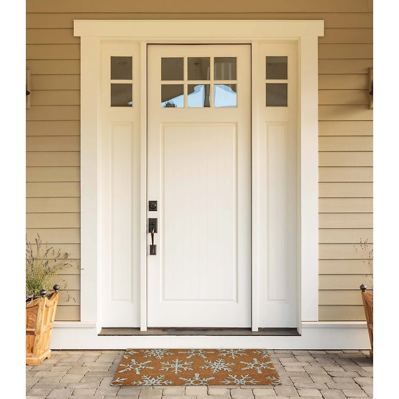 DII® Silver Snowflakes Glitter Doormat