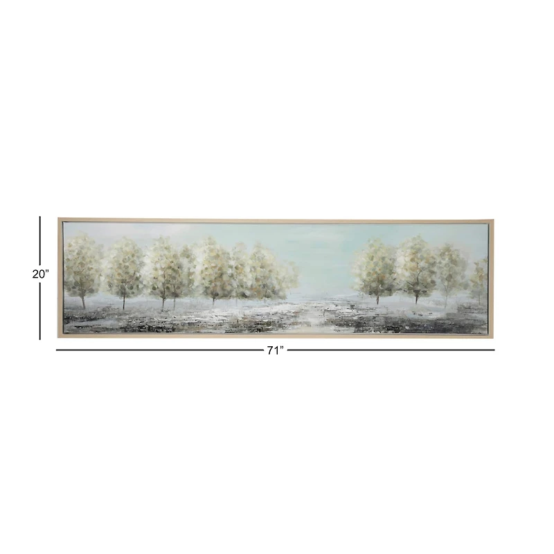 Green Traditional Landscape Canvas Wall Art, 20" x 71"