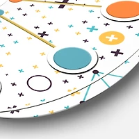 Designart 'Minimalistic Geometric Elements Mid-Century Modern Wall Clock