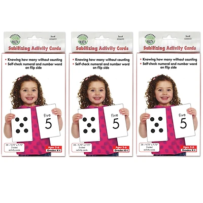 Sensational Math™ Subitizing Activity Cards, 3 packs of 38