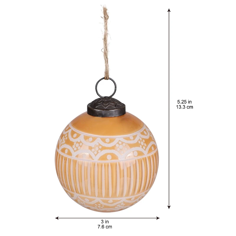 3" Light Brown Gingerbread Glass Ball Ornament by Ashland®