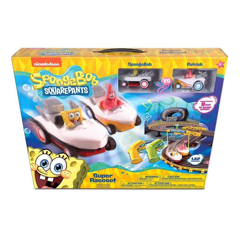 NKOK Spongebob Squarepants Hot Boat Car Race Set