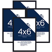 Basics 4 Pack 4" x 6" Black Multipurpose Frames by Studio Décor®