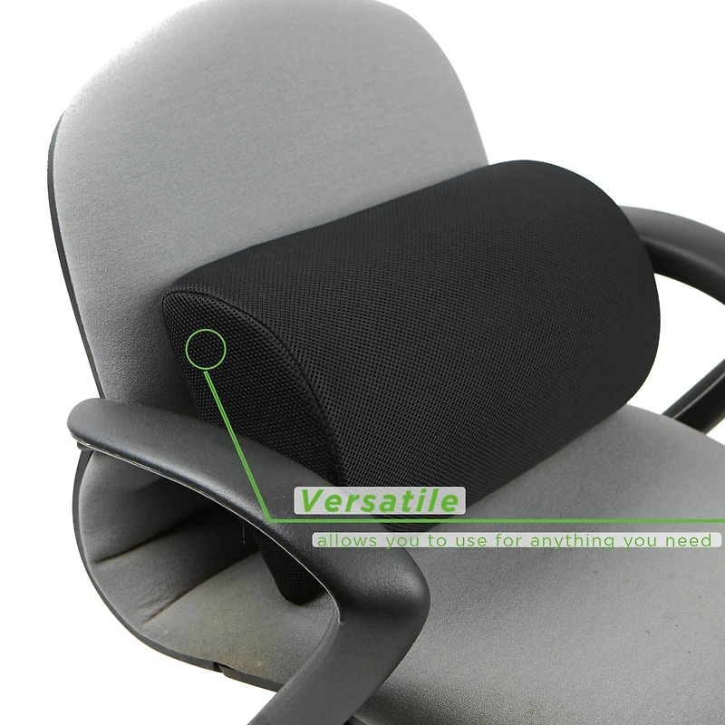 Mind Reader Black Foam Multi-Purpose Cushion