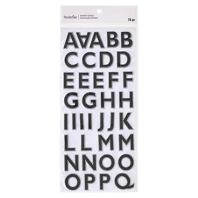 12 Packs: 2 ct. (24 total) Black Foil Alphabet by Recollections™