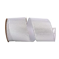 JAM Paper 2.5" x 10yd. Silver Lame Wired Edge Ribbon