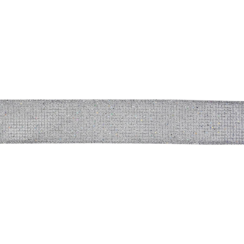 1.5" x 30ft. Silver Net Mesh Wired Ribbon by Celebrate It®