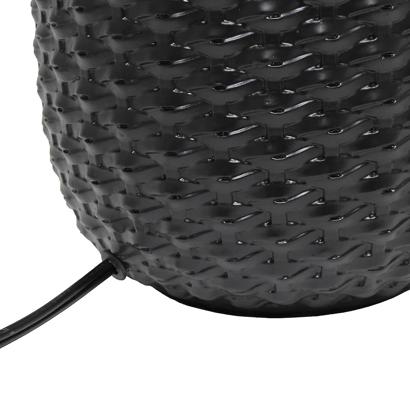 Simple Designs 20" Ceramic Purled Texture Table Lamp
