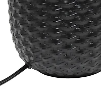 Simple Designs 20" Ceramic Purled Texture Table Lamp