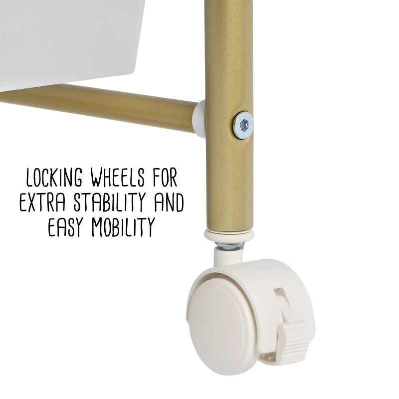 Honey Can Do 10-Drawer Gold Rolling Storage Cart