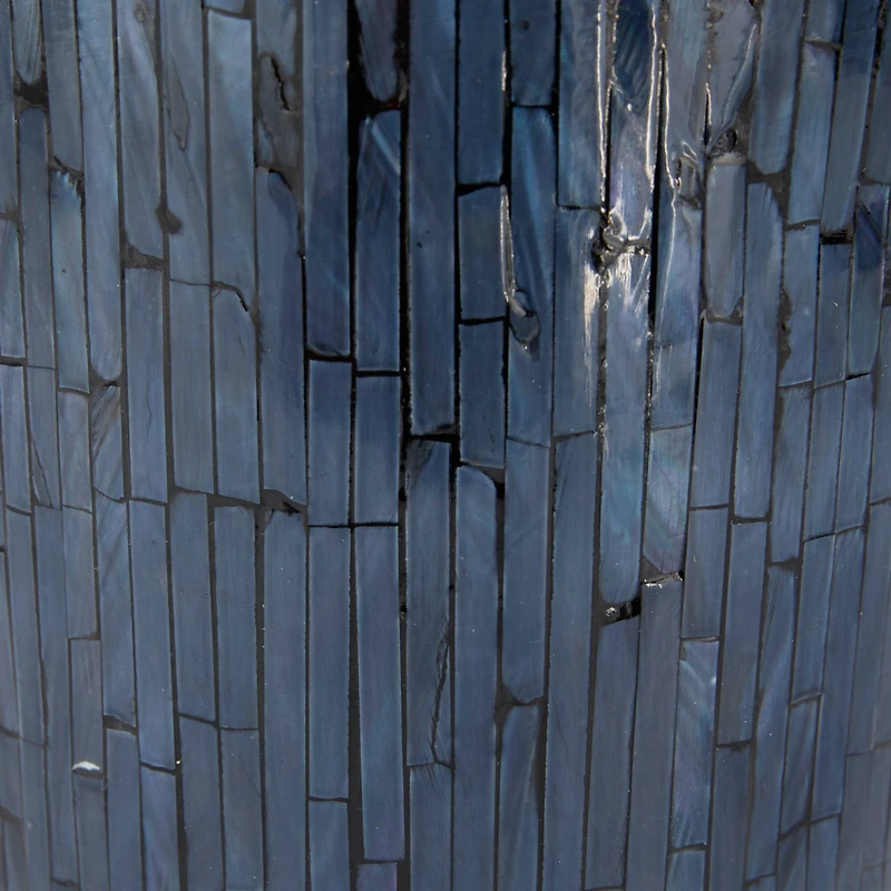 Blue Shell Contemporary Vase, 9" x 9" x 9"