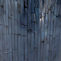 Blue Shell Contemporary Vase, 9" x 9" x 9"