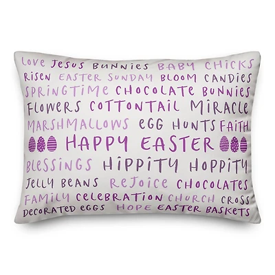 Easter Stuff Purples 2 14" x 20" Indoor / Outdoor Pillow