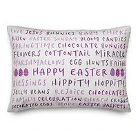 Easter Stuff Purples 2 14" x 20" Indoor / Outdoor Pillow