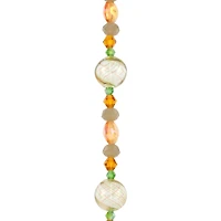 12 Pack: Yellow Lampwork Glass Stripe Round Beads by Bead Landing™