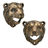 Design Toscano 4" Growling Lion Cast Iron Bottle Opener, 2ct.