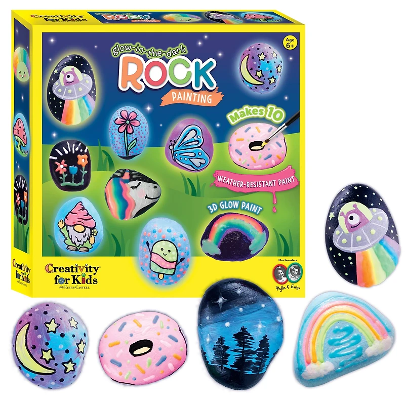 Faber-Castell® Glow in the Dark Rock Painting Kit