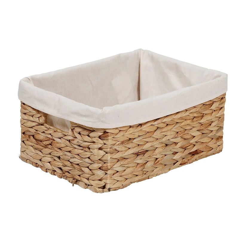7-Piece Water Hyacinth Woven Bathroom Storage Basket Set