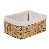 7-Piece Water Hyacinth Woven Bathroom Storage Basket Set