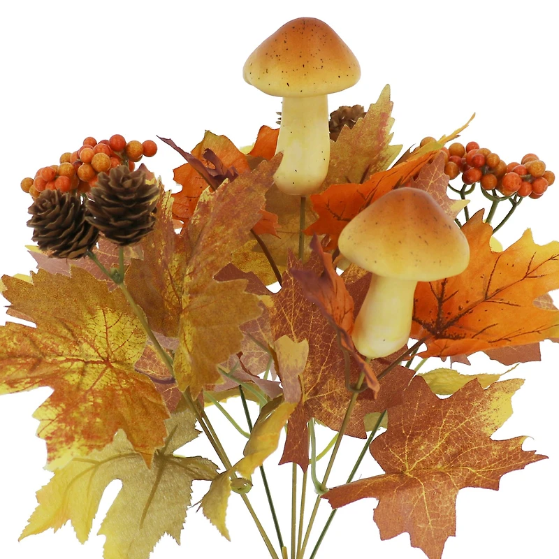 16" Maple Leaves & Mushroom Bush by Ashland®
