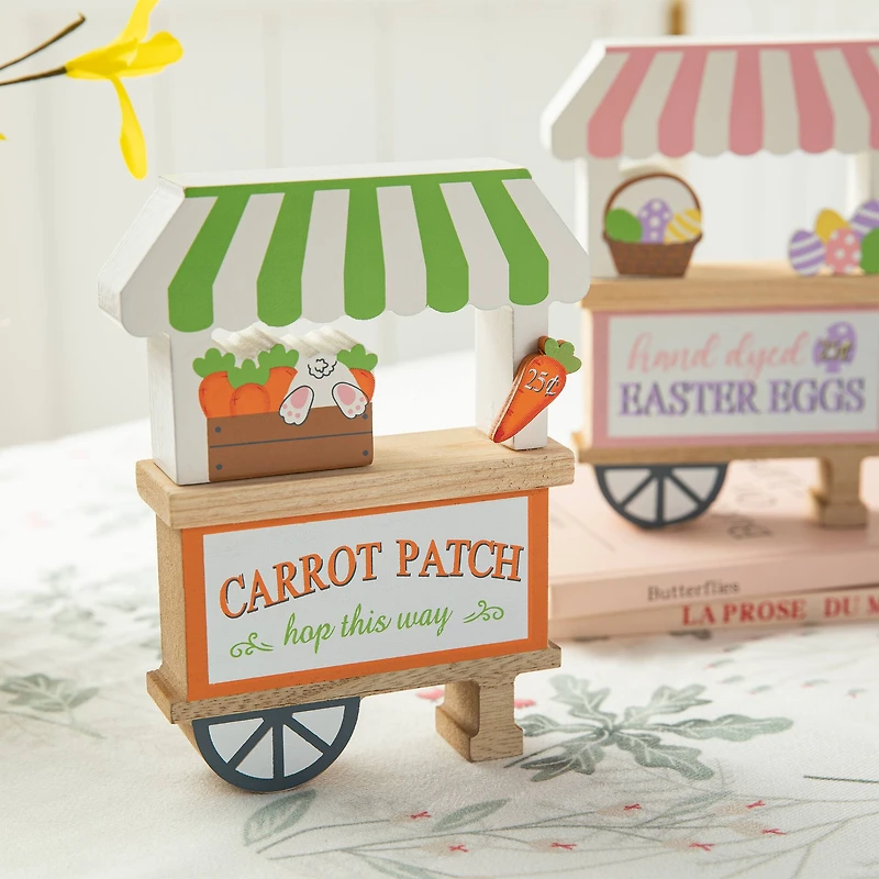 Glitzhome® 6" Easter Wooden Booths Table Décor Set