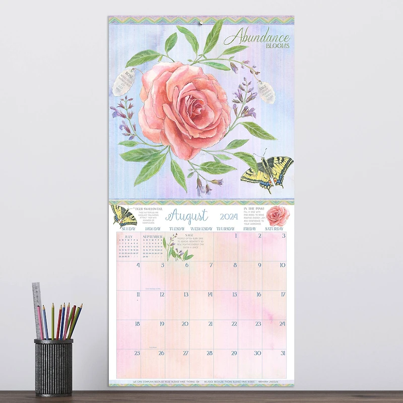 TF Publishing 2024 The Language of Flowers Wall Calendar